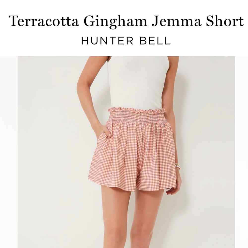 Hunter Bell Jemma Shorts in Terracotta Gingham